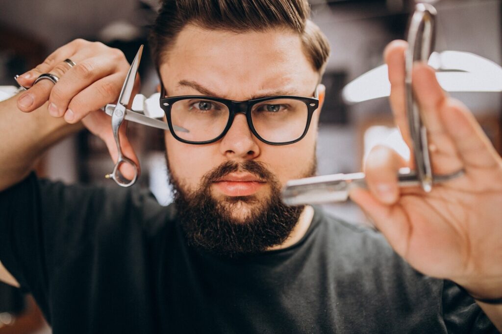 haircut men glasses