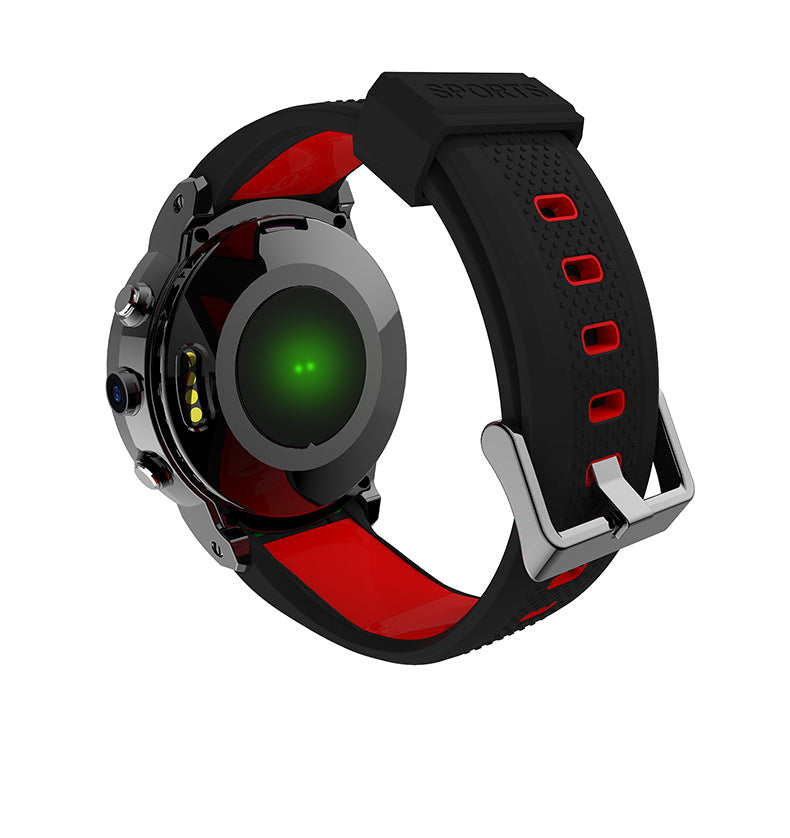 4G smart watch with GPS, heart rate monitor, SIM card, WiFi calling, 1.39" round OLED screen, and 5MP camera