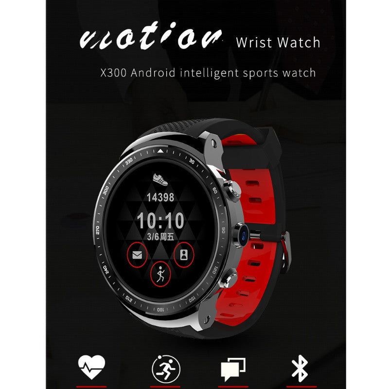 X300 H1 4G Smart Watch with round 1.39" OLED screen, GPS, heart rate monitor, SIM card slot, WiFi calling, and 5MP camera