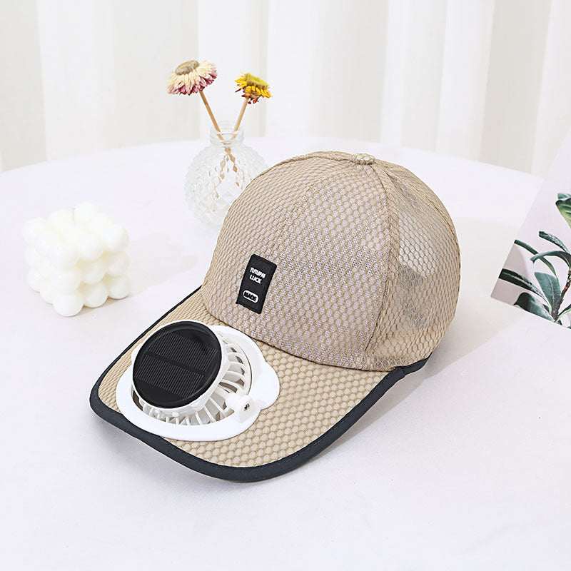 Solar USB Rechargeable Fan Hat