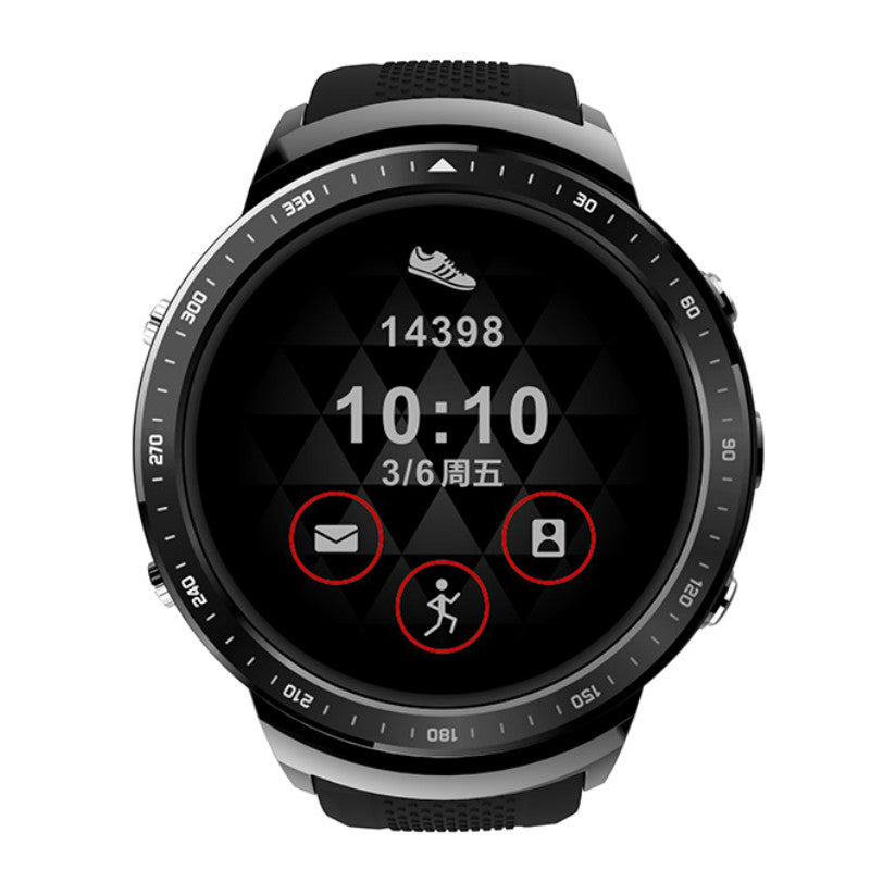 X300 H1 4G Smart Watch with round 1.39" OLED screen, GPS, heart rate monitor, SIM card slot, and WiFi calling features