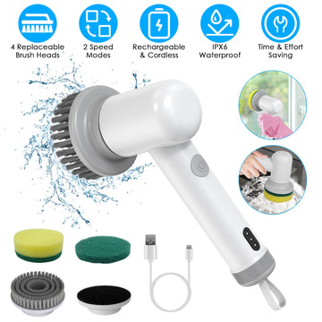 Electric Spin Scrubber - Cordless  Cleaning Bursh for Kitchen & Bathroom