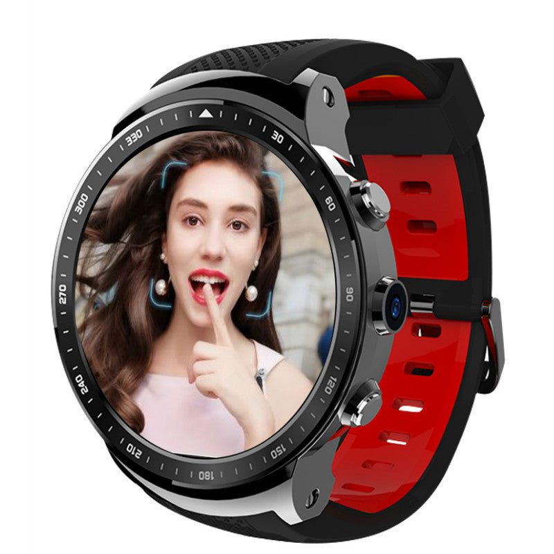 4G smart watch with round OLED screen, GPS, heart rate monitor, SIM card slot, 5MP camera, and WiFi calling features