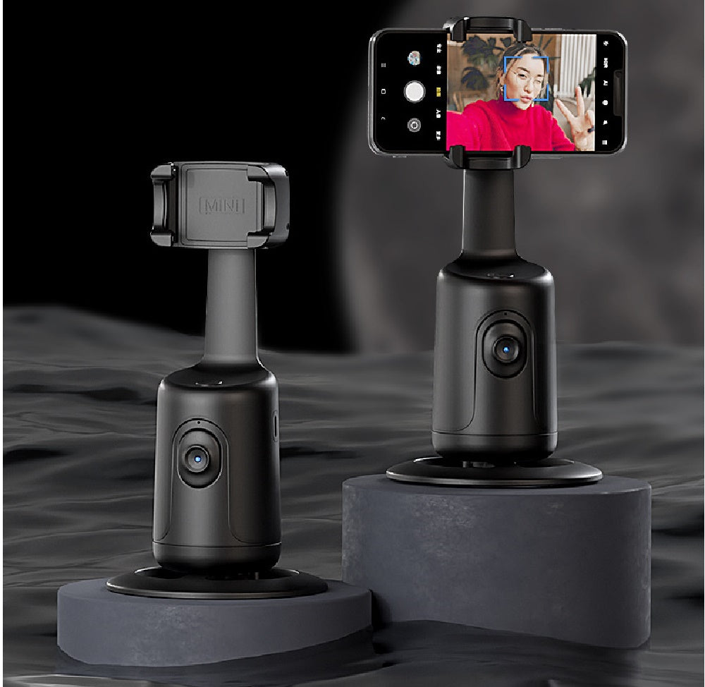 360° AI Face Tracking Gimbal smartphone holder and stabilizer for hands-free video recording and live streaming