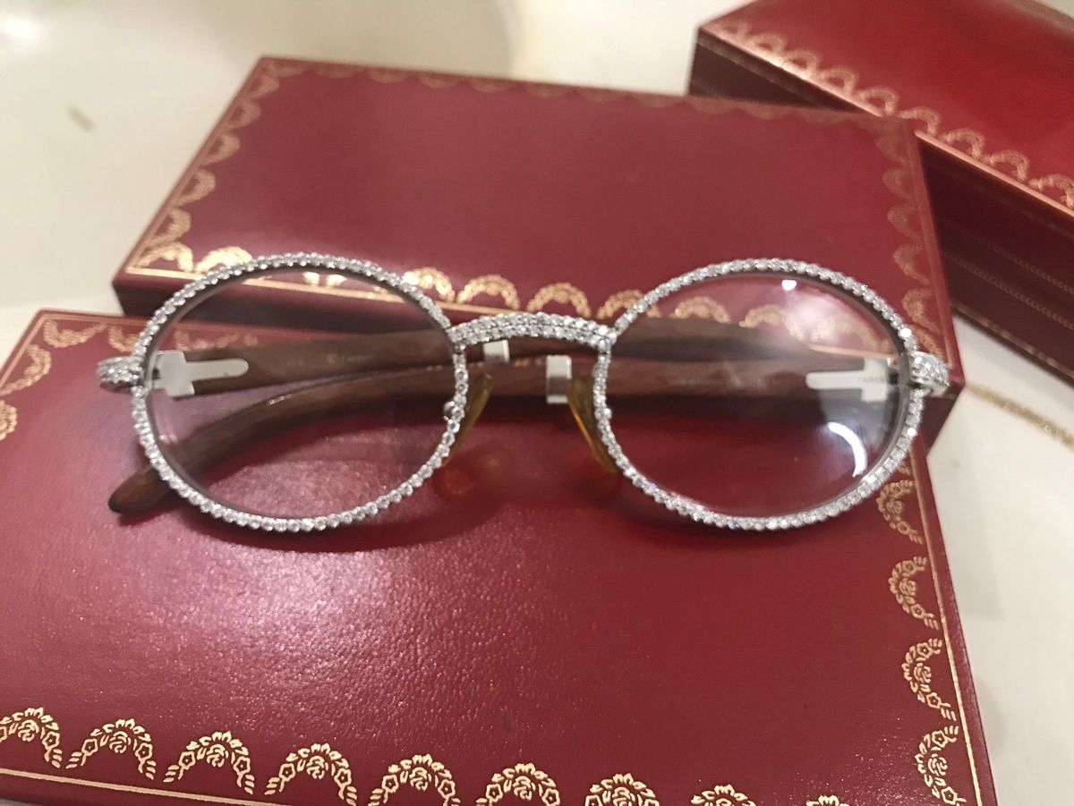 Mens Cartier diamond glasses